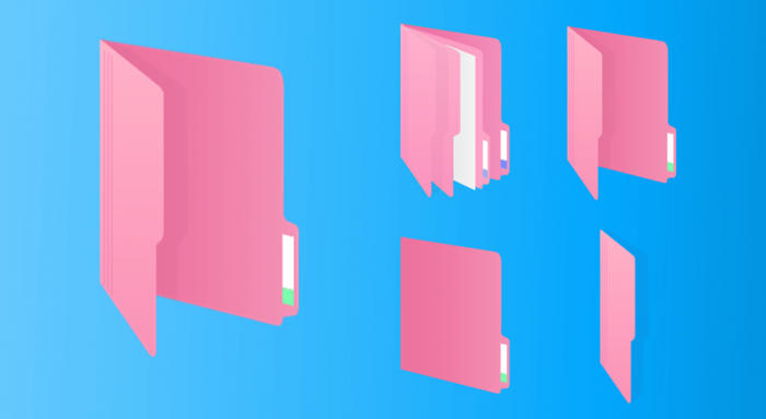 Pink Flat Folders — иконки папок в розовых тонах