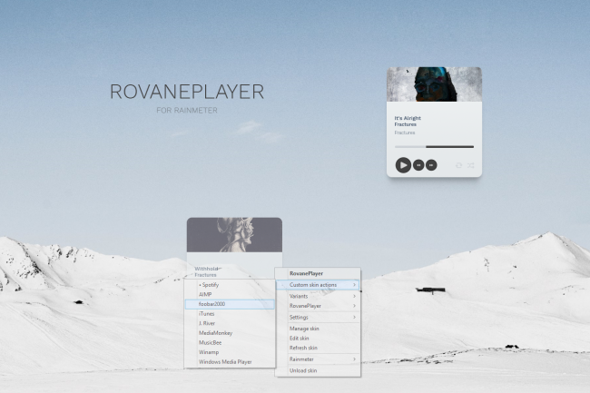 RovanePlayer — лёгкий плеер для Rainmeter