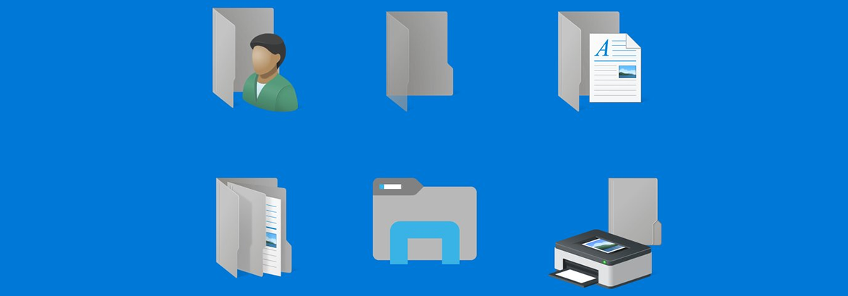 Windows 10 Dark Default Folders — иконки папок в тёмных тонах