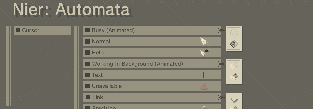Nier: Automata Cursor      