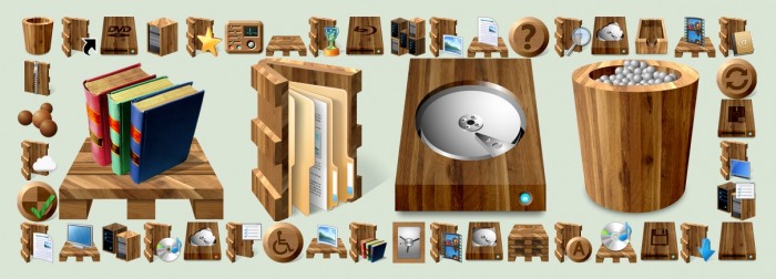 Wood Icons — забавные «деревянные» иконки