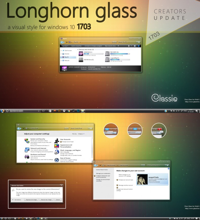 Longhorn Glass Basic — «стеклянная» тема в ретро-стиле