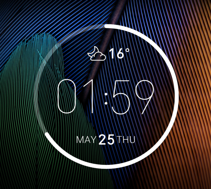 Moto G5 Plus Widget — стильные часы для рабочего стола