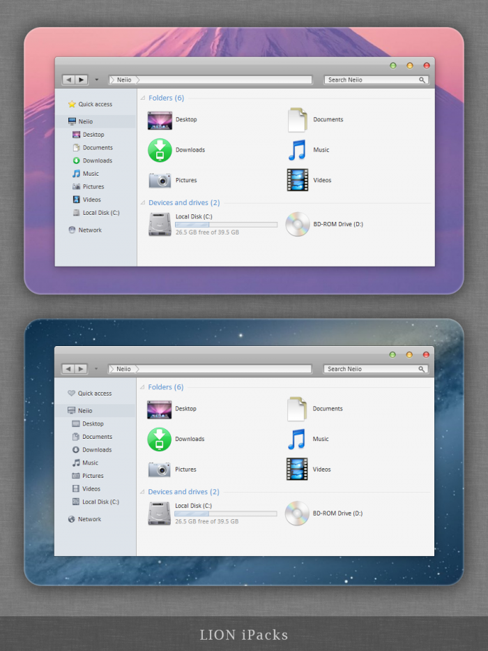 Lion oS       OS X