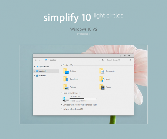 Simplify 10 Light Circles — чистая тема в ретро-стиле