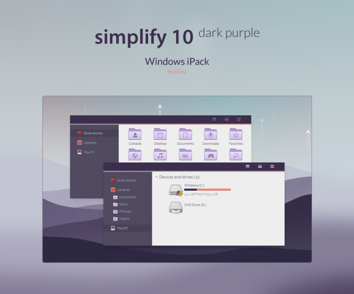 Simplify Dark Purple iPack       