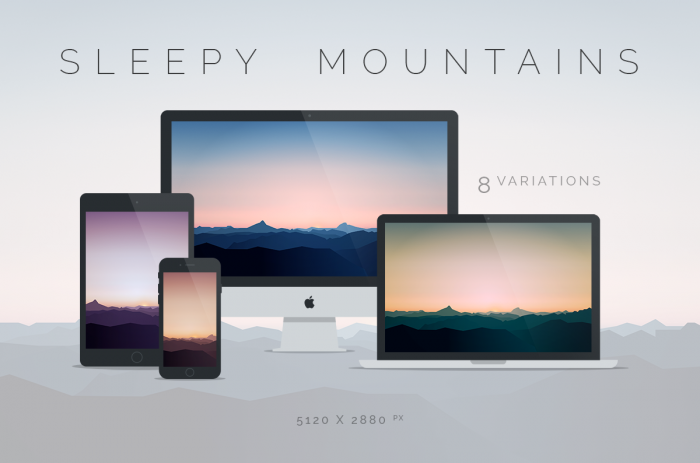 Sleepy Mountains — лаконичные обои в 5K