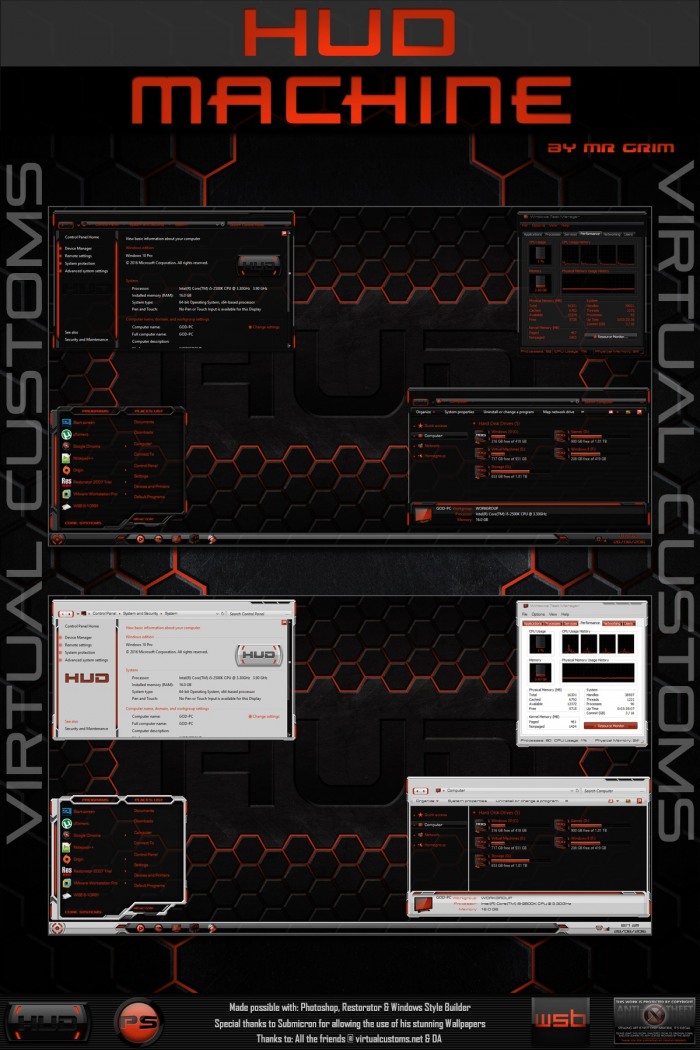 HUD Machine Burnt Orange     Windows 10