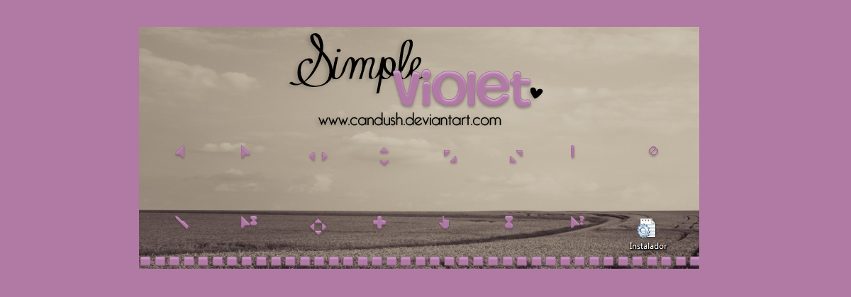 Simple Violet — простые курсоры нежного цвета