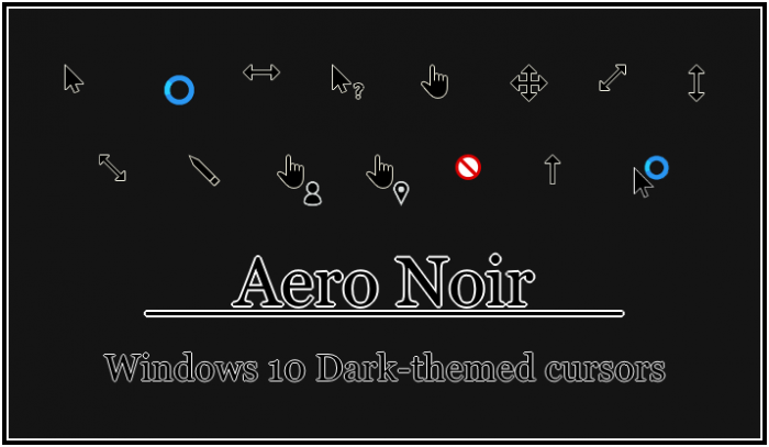 Aero Noir — тёмная версия стандартных курсоров