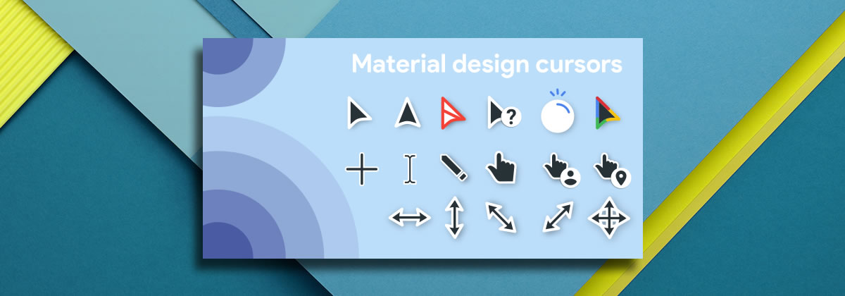 Material Design Cursors Dark — тёмные указатели в материальном стиле
