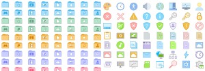 cakeOS colors iPACKS — пять наборов простых иконок
