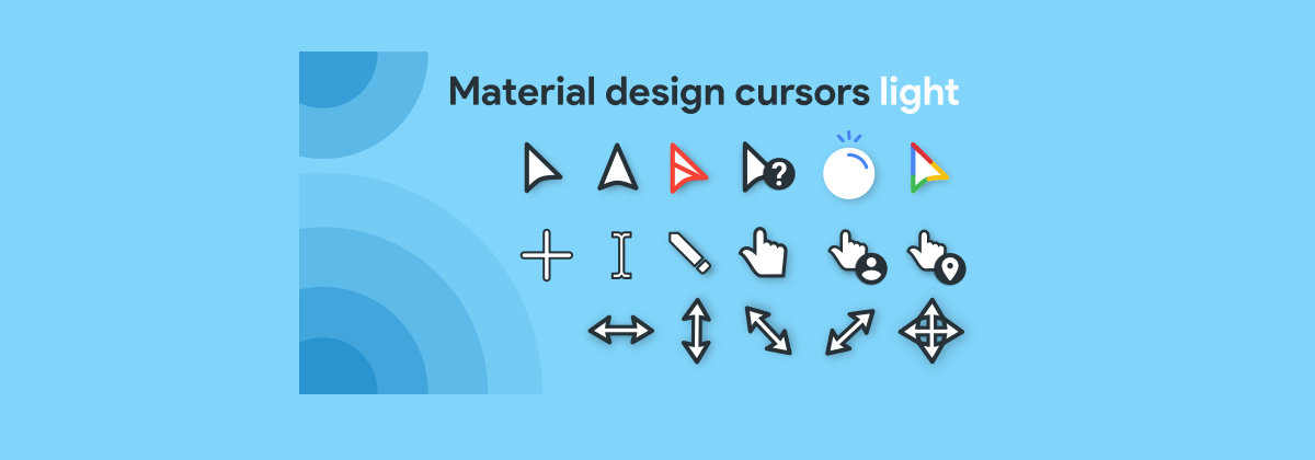 Material Design Cursors Light — светлые курсоры в духе дизайна Google