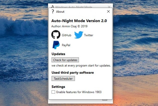 Windows 10 Auto-Night Mode — автоматически переключаемся между светлой и тёмной темой