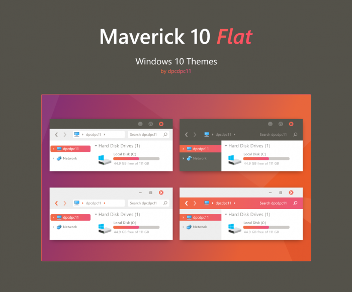 Maverick 10 Flat — плоский вариант темы в духе Ubuntu