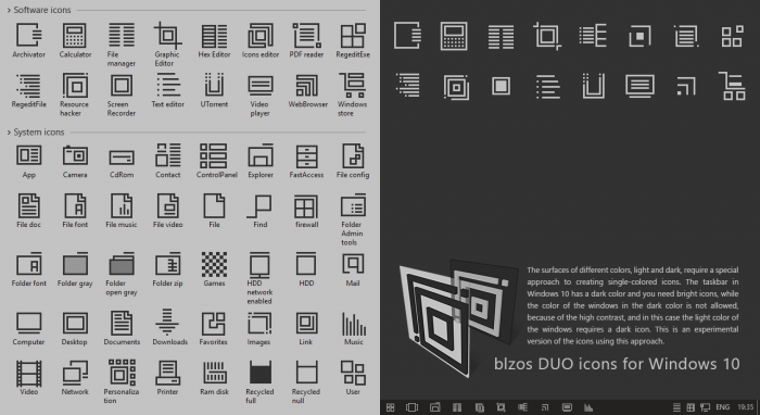 blzos DUO icons — оригинальные каркасные иконки