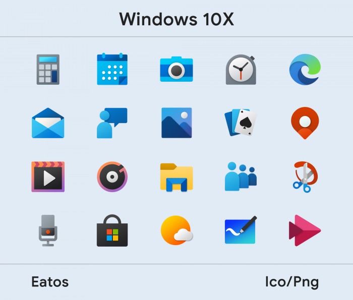 Windows 10X Icons — иконки для новейшей системы